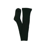 NISHIGUCHI KUTSUSHITA Merino Wool Ribbed Tights - Black