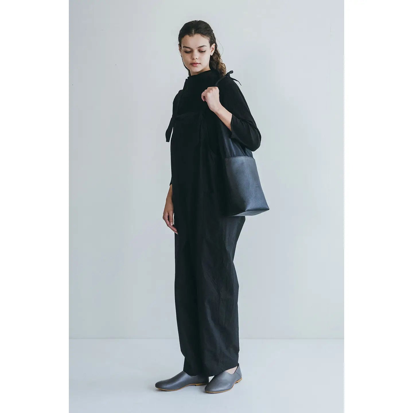 Fog Linen x Mii Thaii Leather Balty Bag Black was £140 - Tea and Kate