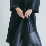 Fog Linen x Mii Thaii Leather Azuma Bag M Black