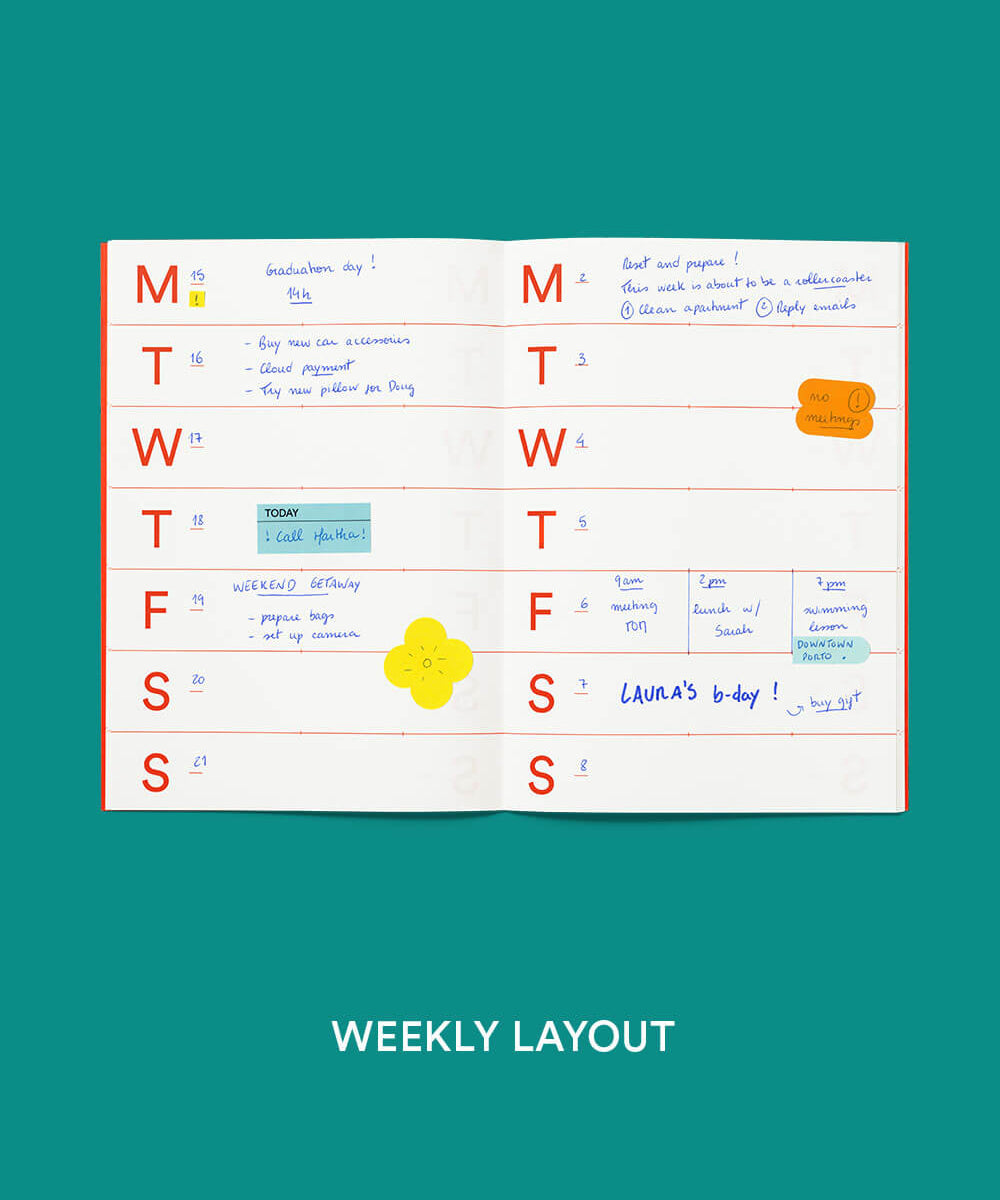 MishMash Weekly Planner Citrine - Tea and Kate