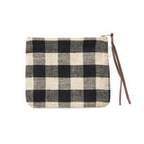 Fog Linen Canna Pouch, Large - Black/Natural Check