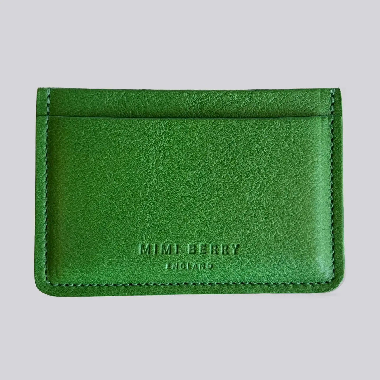 Mimi Berry England Card Holder - Grainy Green - Tea and Kate