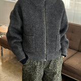 Le Bon Shoppe Alpaca Zip Front Jacket