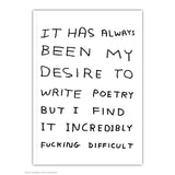 Funny Gift - David Shrigley A6 Notebook - Write Poetry