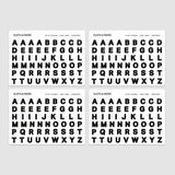 Cloth + Paper Letter Stickers Transparent Avant Garde