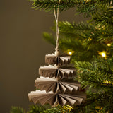 Maddox Tree Decoration Set of 3 Truffle Gold