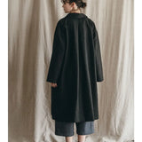 Fog Linen Rasa Coat Wool Linen Black