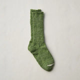 Yahae Garabou Organic Cotton Slipper Socks Green - Tea and Kate