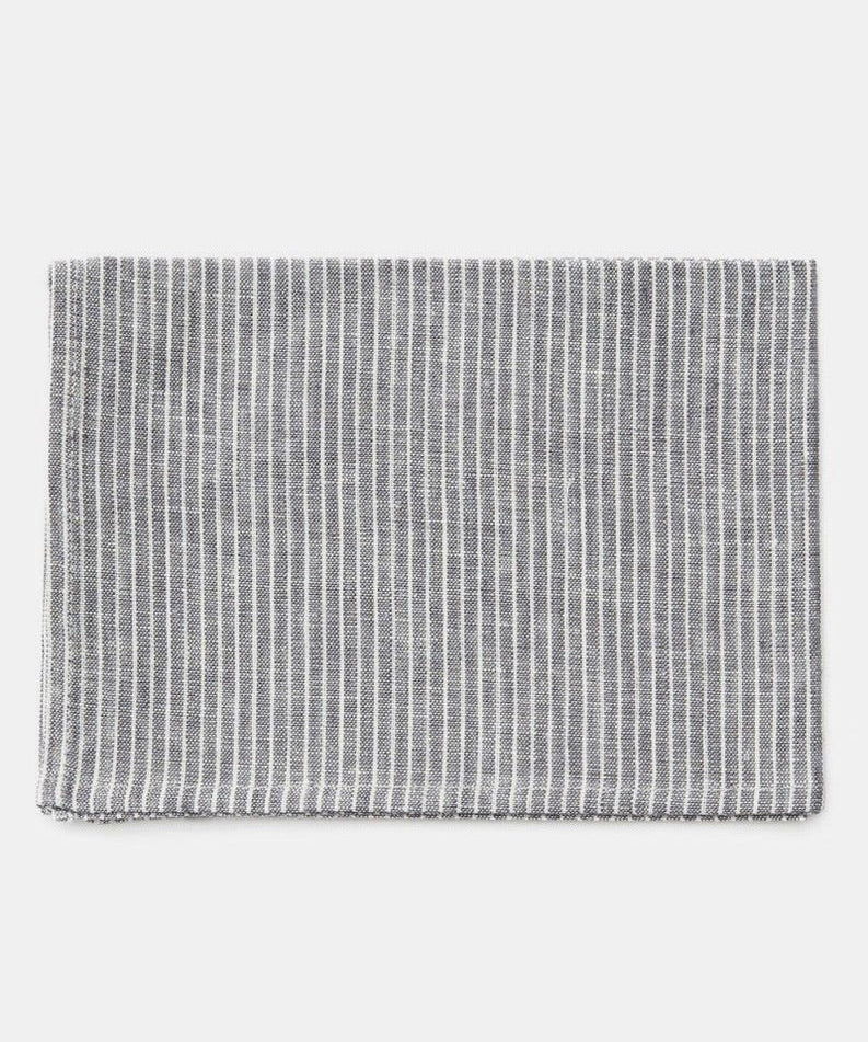 Fog Linen Linen Kitchen Cloth - Grey Thin White Stripe, WAS £14 - Tea and Kate