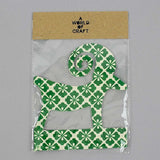 Afro Art Christmas Decoration, White/Green was £10