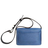 M Hulot Rye Classic Leather Satchel -Cobalt/Prussian Blue