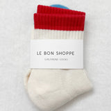 Le Bon Shoppe Colour Block Girlfriend sock Blue Red