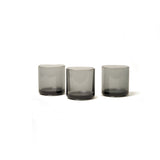 Hasami Glass Tumblers, Grey - Set of 3