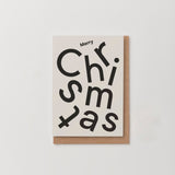 Kinshipped Merry Christmas Type Greeting Card -  Pack of 6