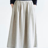 Fog Linen Ichika Skirt - Wool / Linen, Black