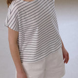 Le Bon Shoppe Cherie Tee in White / Navy