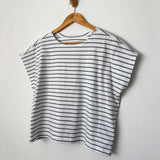 Le Bon Shoppe Cherie Tee in White / Navy
