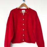 Le Bon Shoppe Leila Mohair Cardigan Cherry Red