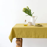 Lemon Curry, Linen Tablecloth