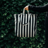 Swedish Tote bag original organic tote bag striped black