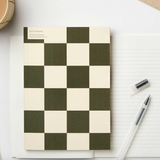 Kinshipped Checkerboard Green Notebook
