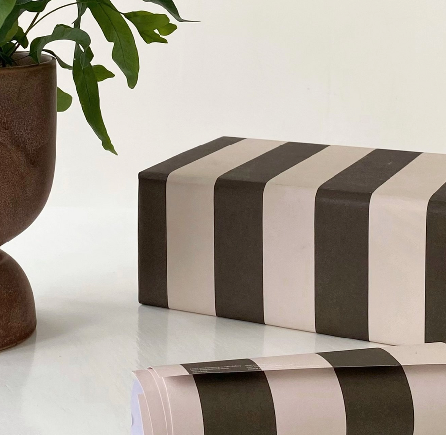 Khaki Stripes Wrapping Paper