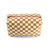 Rose & April Vic Washbag, Caramel Checkerboard