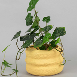 Afro Art Papier Mache Vase - Planter, Yellow was £24