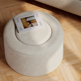 Woud Praline Pouffe, 78cm - Natural Boucle