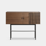 Woud Array Sideboard, 120cm - White Pigmented Oak / Black / Walnut