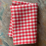 Fog Linen Kitchen Cloth Anne - Red/Beige Check was £14