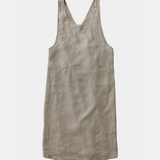 Fog Linen Over Dress Apron - Natural