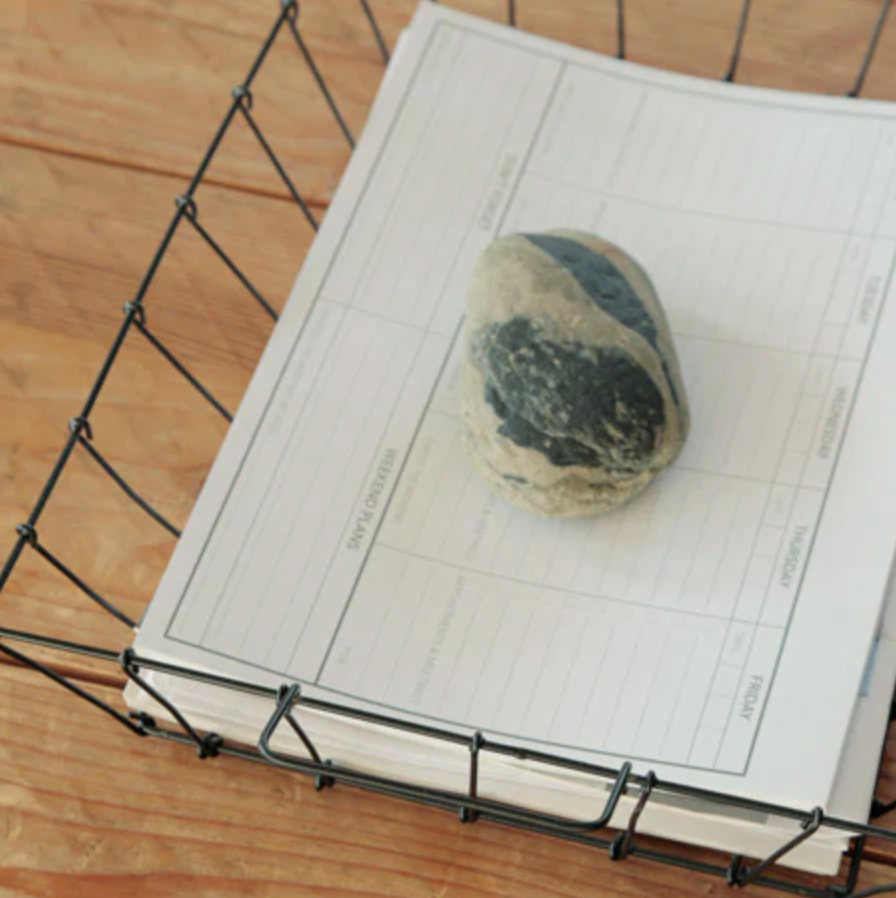 Fog Linen Wire Desk Basket - M - Tea and Kate