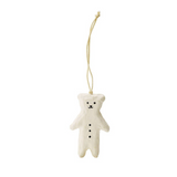 Fog Linen Holiday Ornament - White Bear