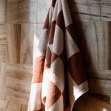 Hay Check Bath Towel - Cappuccino, was £65