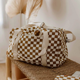 Rose & April Raphael Bag, Caramel Checkerboard