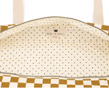 Rose & April Raphael Bag, Caramel Checkerboard