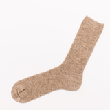 Hakne Suri Alpaca Ribbed Socks - Brown