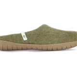 Egos Copenhagen Wool Slipper - Moss Green