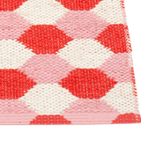 Pappelina Dana Coral Red / Piglet / Vanilla Rug - 70cm x 60cm