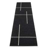 Pappelina Fred Black / Vanilla Rug - 70cm x 90cm