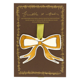 Scribble & Daub Bow Christmas Decoration - Ochre