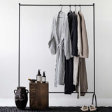 Tell Me More Linen Laval Robe, Grey & White - S/M