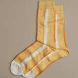 Rove Knitwear Organic Cotton Socks - Yellow Vertical Stripe