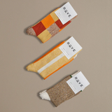 Rove Knitwear Organic Cotton Socks - Yellow Vertical Stripe