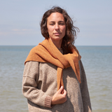 Rove Knitwear Triangular Scarf - Oxide Orange