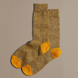 Rove Knitwear Fine Merino Wool Socks - Dark Yellow Marl, 8-11