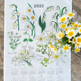 Fog Linen 2025 Calendar - 'White Flowers'