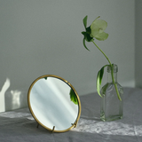 Fog Linen Brass Framed Mirror, Round