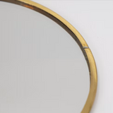 Fog Linen Brass Framed Mirror, Round